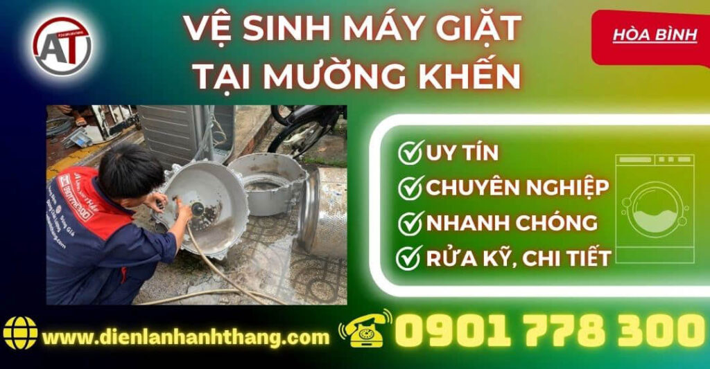 Vệ sinh máy giặt tại Mường Khến Điện lạnh Anh Thắng