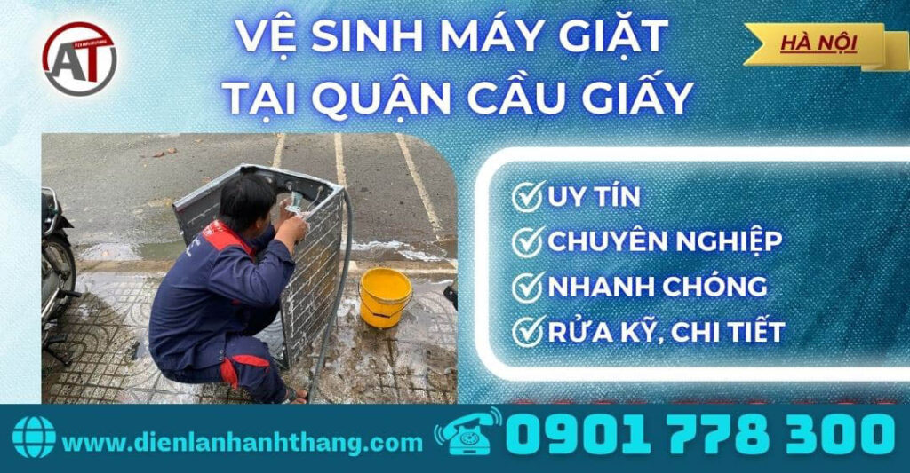 Vệ sinh máy giặt tại Quận Cầu Giấy Điện lạnh Anh Thắng