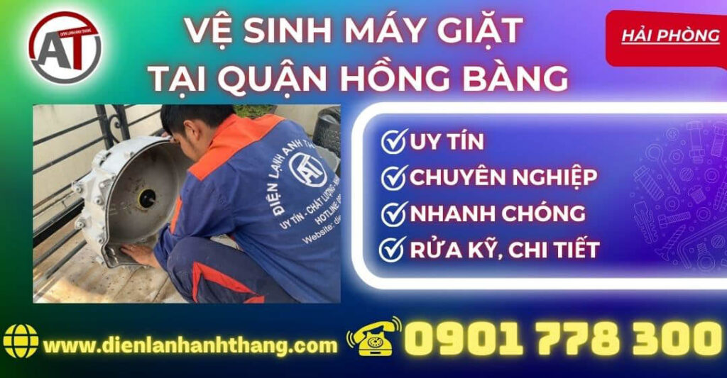 vệ sinh máy giặt tại Quận Hồng Bàng Điện lạnh Anh Thắng