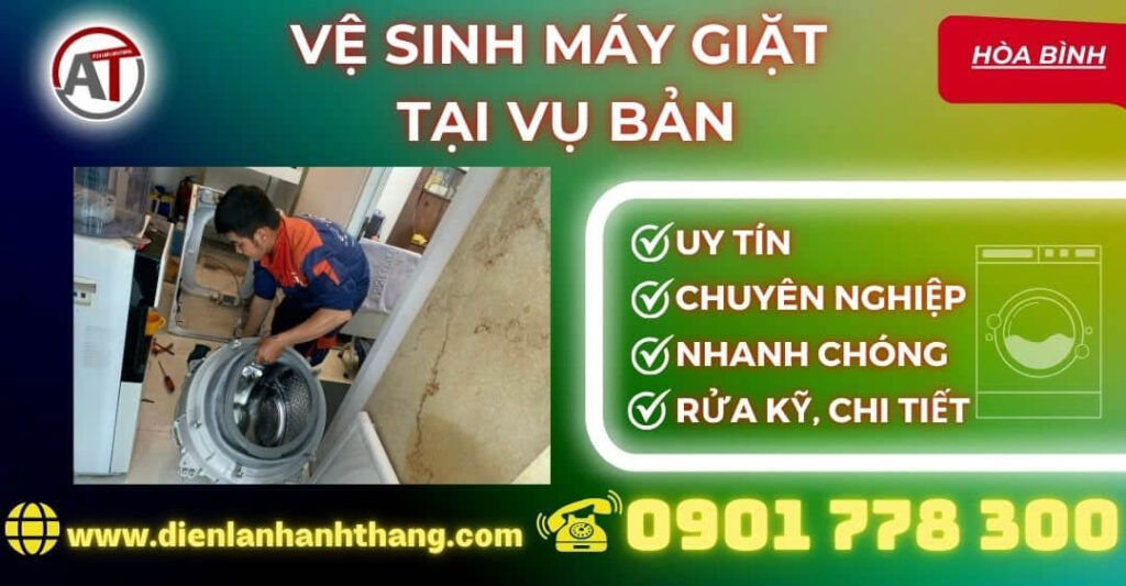 Vệ sinh máy giặt tại Vụ Bản Điện lạnh Anh Thắng