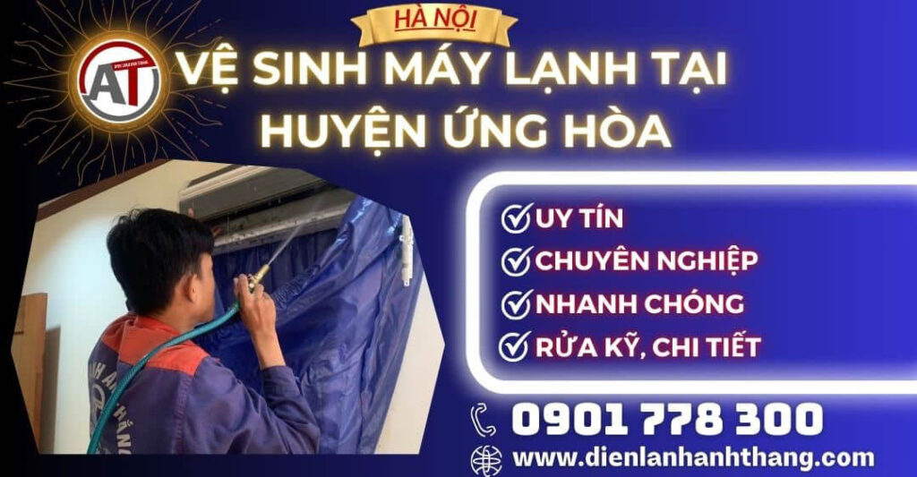 Vệ sinh máy lạnh tại Huyện Ứng Hòa Điện lạnh Anh Thắng
