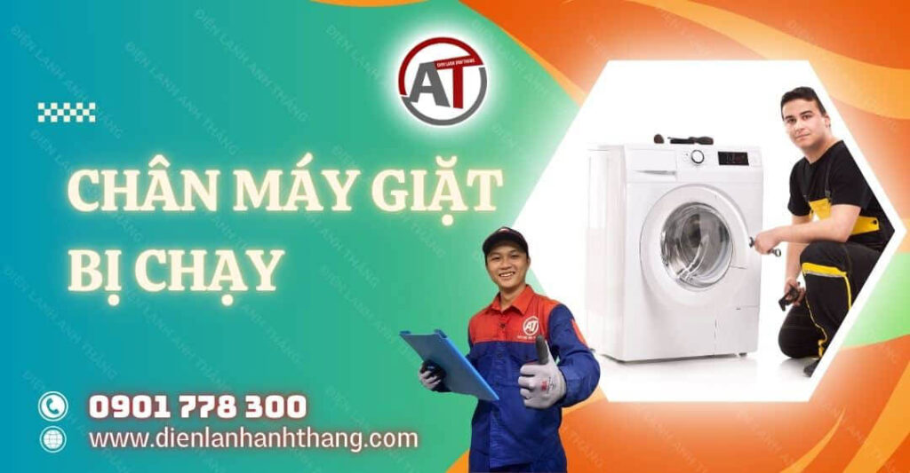 chân máy giặt bị chạy Điện lạnh Anh Thắng