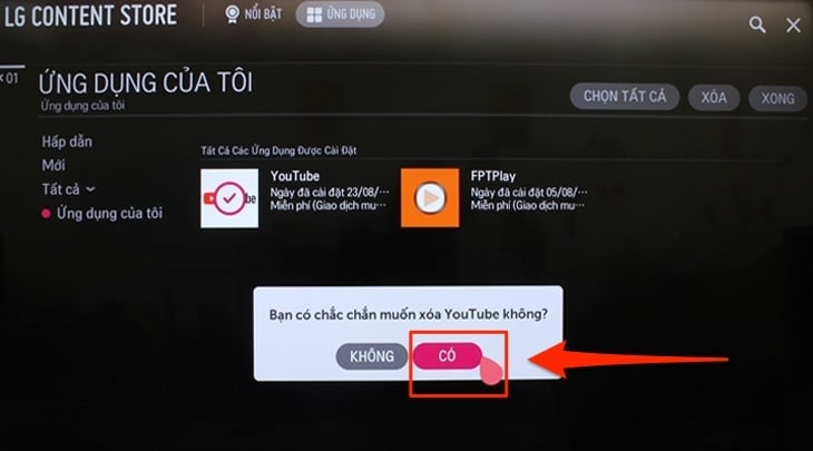 Nguyên Nhân Của Lỗi Youtube Trên Tivi LG Và Cách Khắc Phục 2025 Chọn mục có