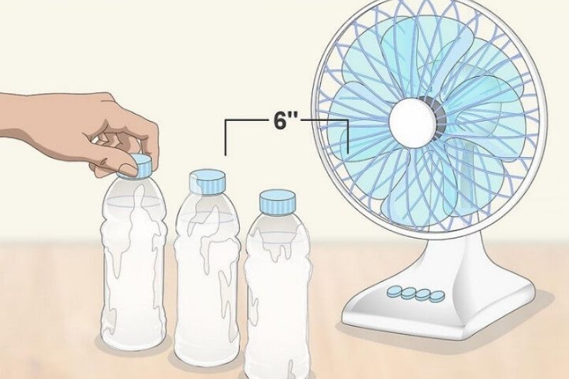 Cách Làm Máy Lạnh Bằng Quạt Tại Nhà Đơn Giản Bạn Nên Biết 2025 đặt chai nước trước quạt