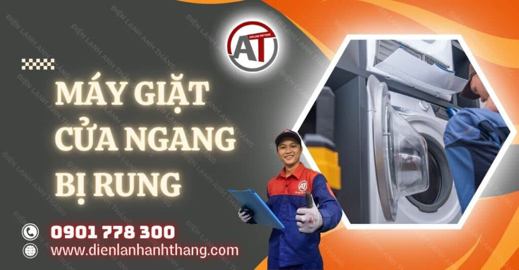 máy giặt cửa ngang bị rung Điện lạnh Anh Thắng