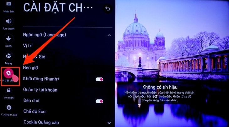 Nguyên Nhân Của Lỗi Youtube Trên Tivi LG Và Cách Khắc Phục 2025 Mục cài đặt chung