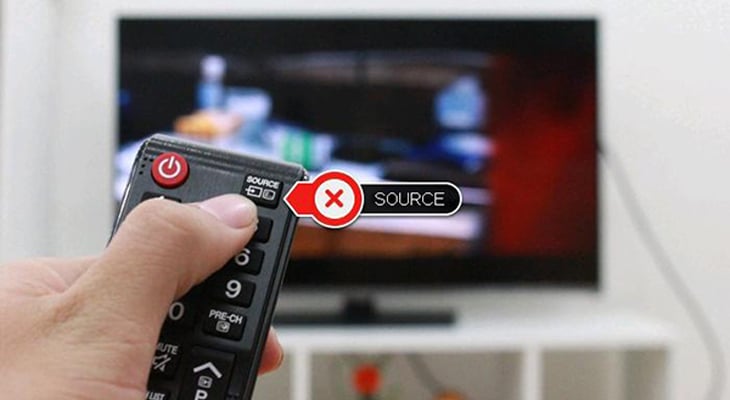 Nút source trên remote