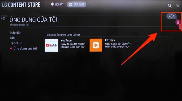 Nguyên Nhân Của Lỗi Youtube Trên Tivi LG Và Cách Khắc Phục 2025 Nút xóa trên tivi