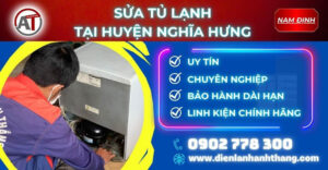 Sửa tủ lạnh tại Huyện Nghĩa Hưng Điện lạnh Anh Thắng