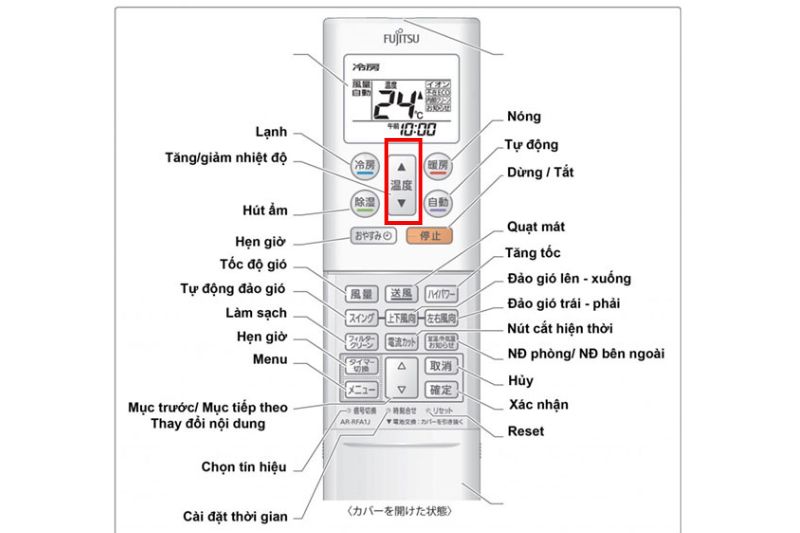 Cách Sử Dụng Remote Máy Lạnh Fujitsu Chi Tiết Và Hiệu Quả 2025 temp fujitsu