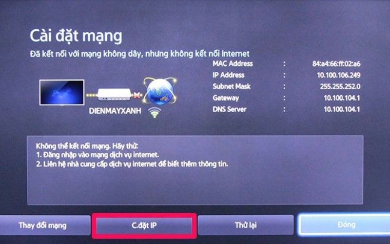 Lỗi Tivi Không Kết Nối Được Wifi – Nguyên Nhân Và Cách Xử Lý 2025 Cài đặt ip wifi