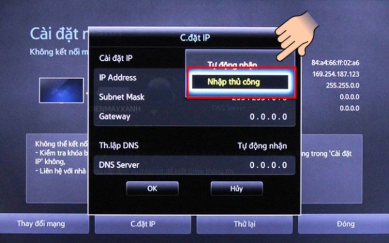 Lỗi Tivi Không Kết Nối Được Wifi – Nguyên Nhân Và Cách Xử Lý 2025 Nhập thủ công các thông số của mạng wifi