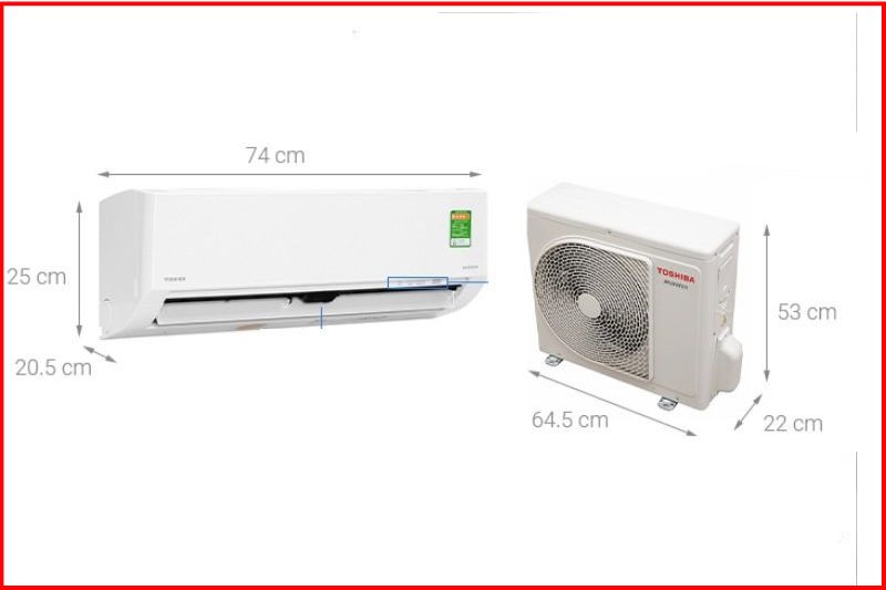 Kích Thước Cục Nóng Máy Lạnh Toshiba Đầy Đủ Các Công Suất 2025 toshiba 9000