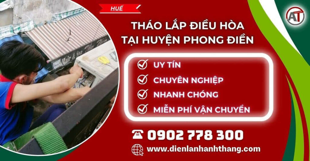 tháo lắp điều hòa tại Huyện Phong Điền Huế - Điện lạnh Anh Thắng