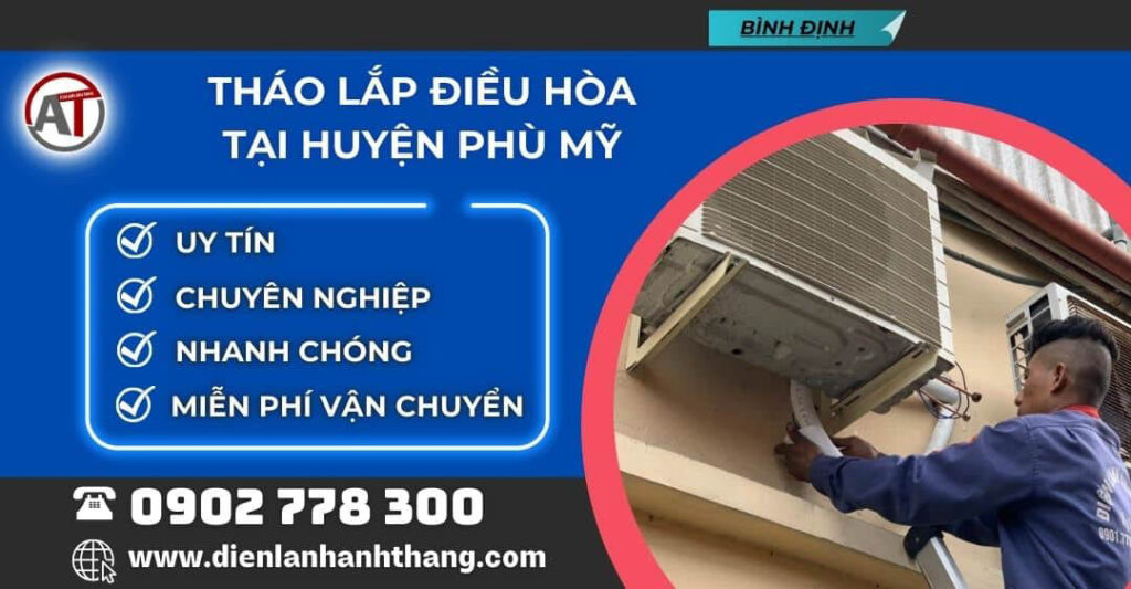 tháo lắp điều hòa tại Huyện Phù Mỹ Điện lạnh Anh Thắng