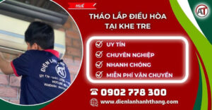 tháo lắp điều hòa tại Khe Tre Điện lạnh Anh Thắng