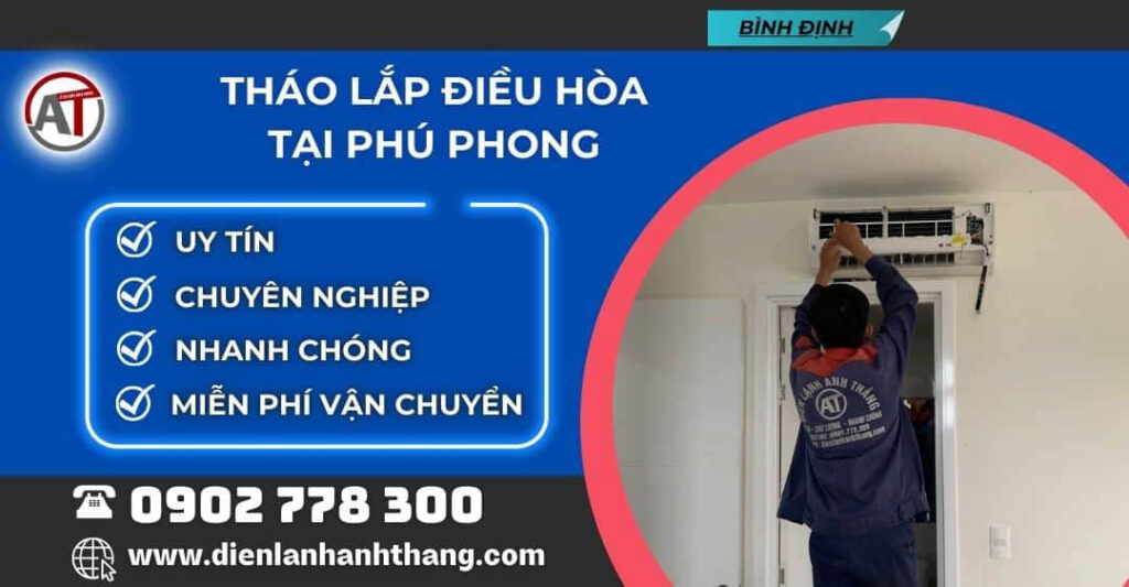 tháo lắp điều hòa tại Phú Phong Điện lạnh Anh Thắng