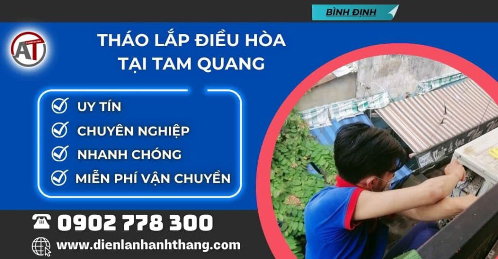 tháo lắp điều hòa tại Tam Quang Điện lạnh Anh Thắng