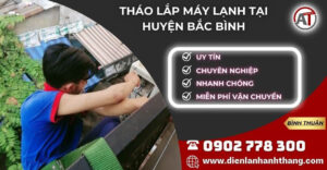tháo lắp máy lạnh tại huyện Bắc Bình Điện lạnh Anh Thắng