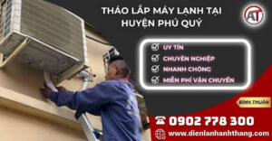 tháo lắp máy lạnh tại huyện Phú Quý Điện lạnh Anh Thắng