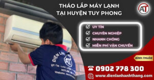 tháo lắp máy lạnh tại Huyện Tuy Phong Điện lạnh Anh Thắng