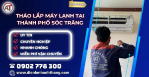 tháo lắp máy lạnh tại Thành phố Sóc Trăng Điện lạnh Anh Thắng