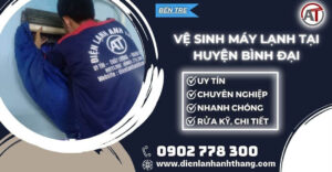 Vệ sinh máy lạnh tại Huyện Bình Đại Điện lạnh Anh Thắng