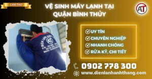 Vệ sinh máy lạnh tại Quận Bình Thủy Điện lạnh Anh Thắng