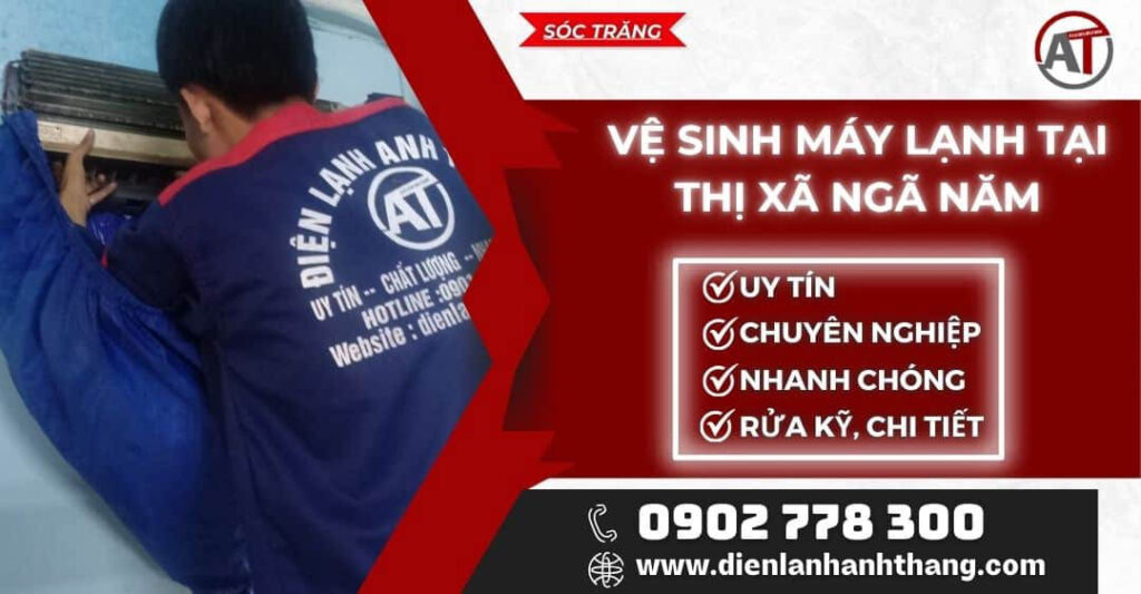 Vệ sinh máy lạnh tại Thị xã Ngã Năm Điện lạnh Anh Thắng