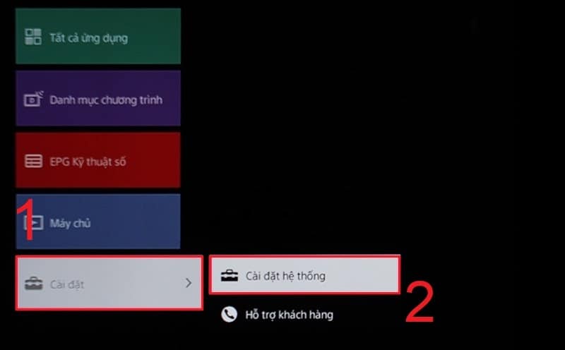 Bước 2 cài đặt hệ thống