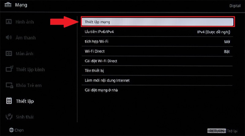 Bước 4 thiết lập mạng