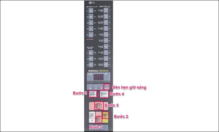 Các bước hẹn giờ giặt đồ trên máy giặt Aqua