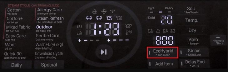 Chế độ sấy không khí ngưng tụ máy giặt Lg