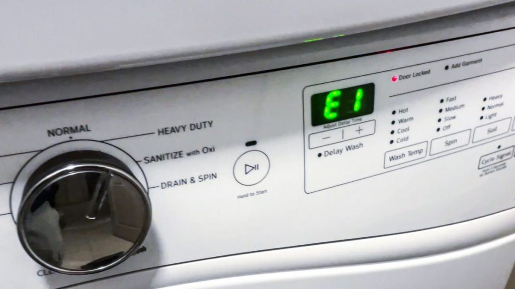 Máy giặt báo lỗi E1