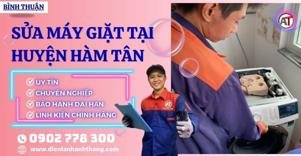 Sửa máy giặt tại huyện Hàm Tân Điện lạnh Anh Thắng