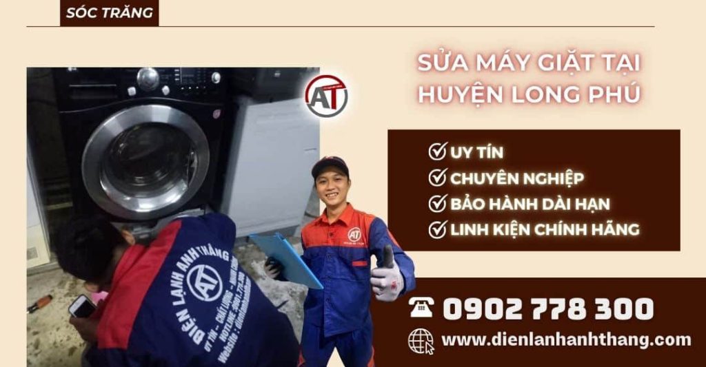 Sửa máy giặt tại Huyện Long Phú Điện lạnh Anh Thắng