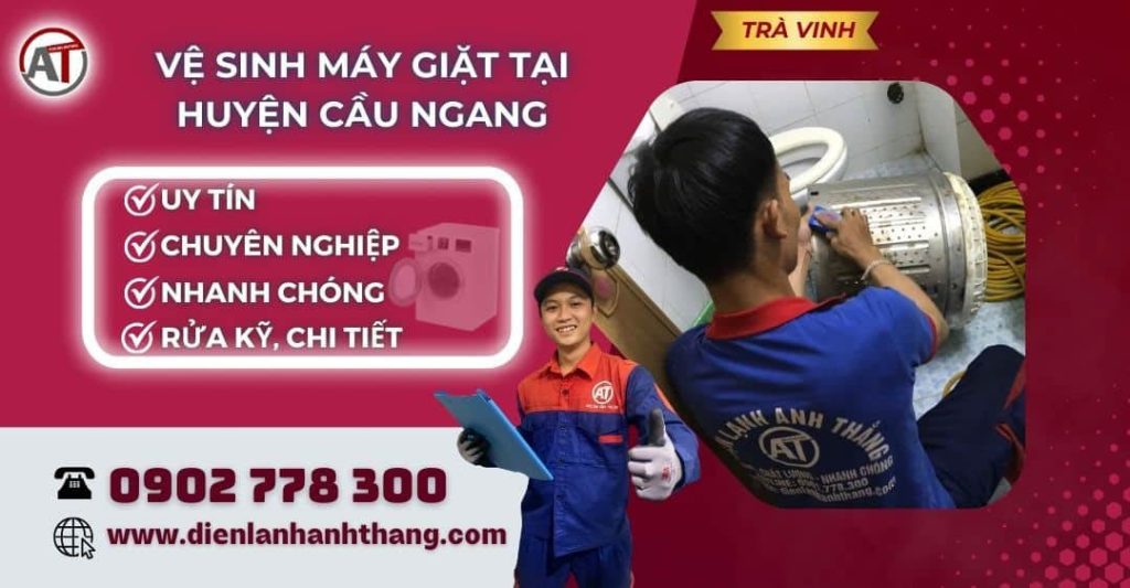 Vệ sinh máy giặt tại Huyện Cầu Ngang Điện lạnh Anh Thắng