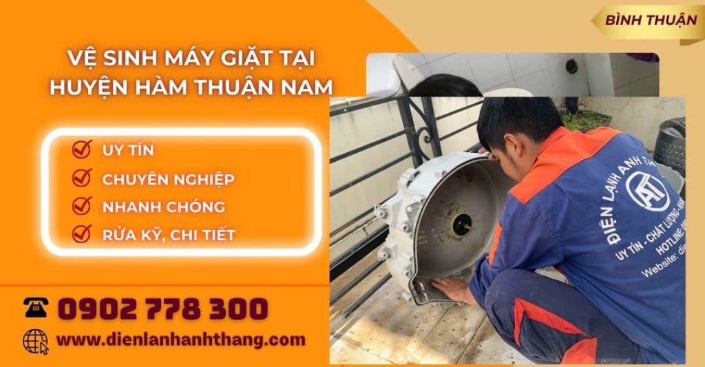 Vệ sinh máy giặt tại Huyện Hàm Thuận Nam Điện lạnh Anh Thắng