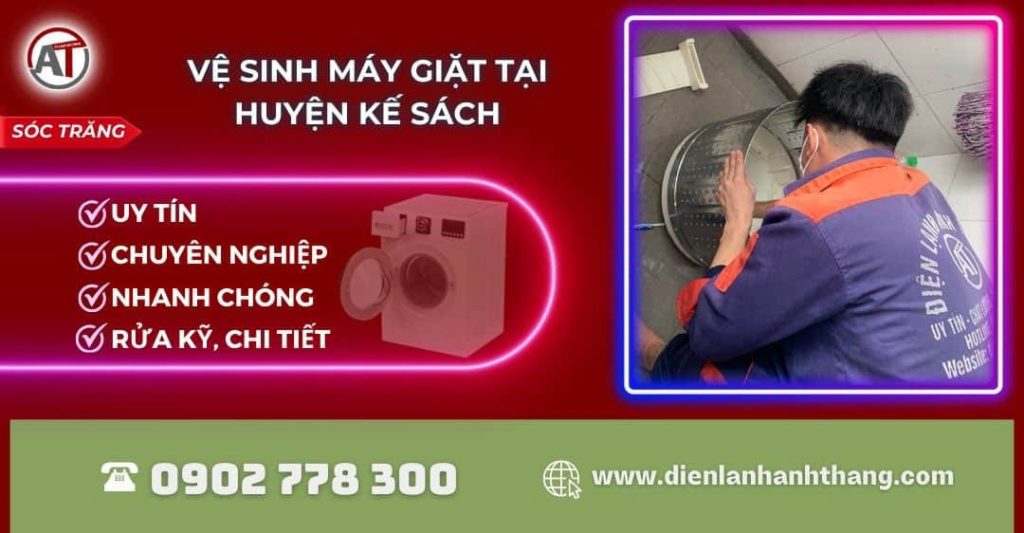 Vệ sinh máy giặt tại Huyện Kế Sách Điện lạnh Anh Thắng