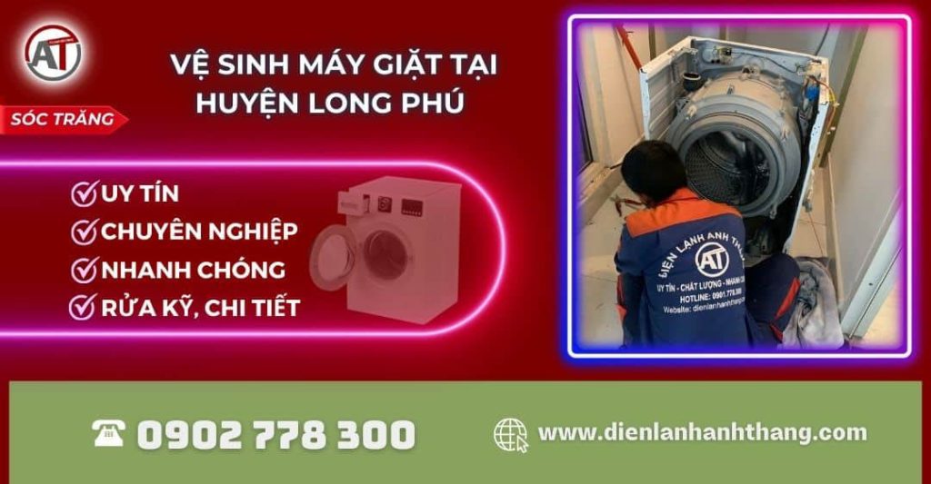Vệ sinh máy giặt tại Huyện Long Phú Điện lạnh Anh Thắng