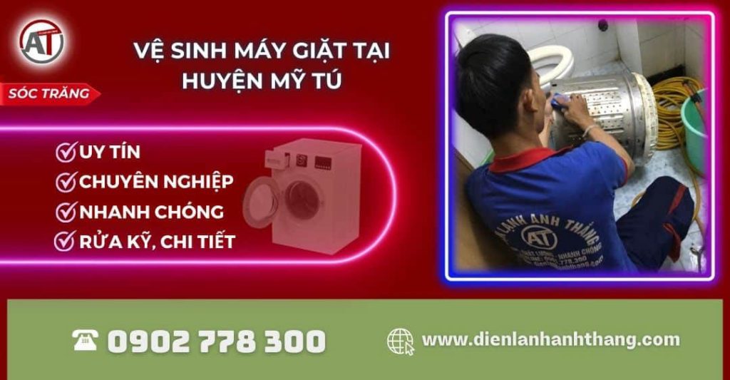 Vệ sinh máy giặt tại Huyện Mỹ Tú Điện lạnh Anh Thắng