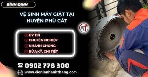 Vệ sinh máy giặt tại Huyện Phù Cát Điện lạnh Anh Thắng