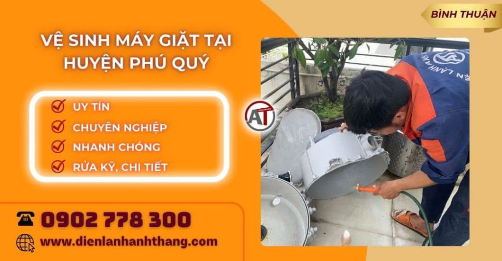 Vệ sinh máy giặt tại huyện Phú Quý Điện lạnh Anh Thắng