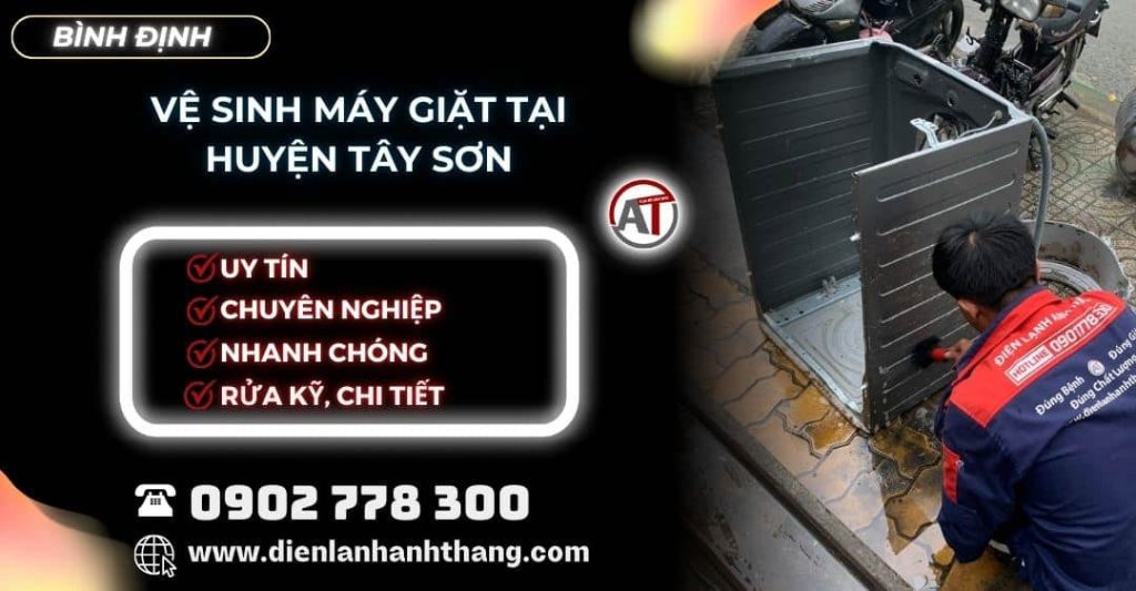 Vệ sinh máy giặt tại Huyện Tây Sơn Điện lạnh Anh Thắng