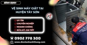 Vệ sinh máy giặt tại Huyện Tây Sơn Điện lạnh Anh Thắng