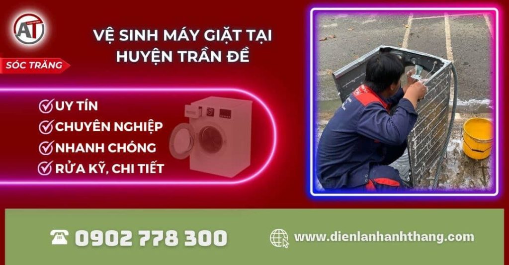 Vệ sinh máy giặt tại Huyện Trần Đề Điện lạnh Anh Thắng