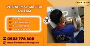 Vệ sinh máy giặt tại Ma Lâm Điện lạnh Anh Thắng