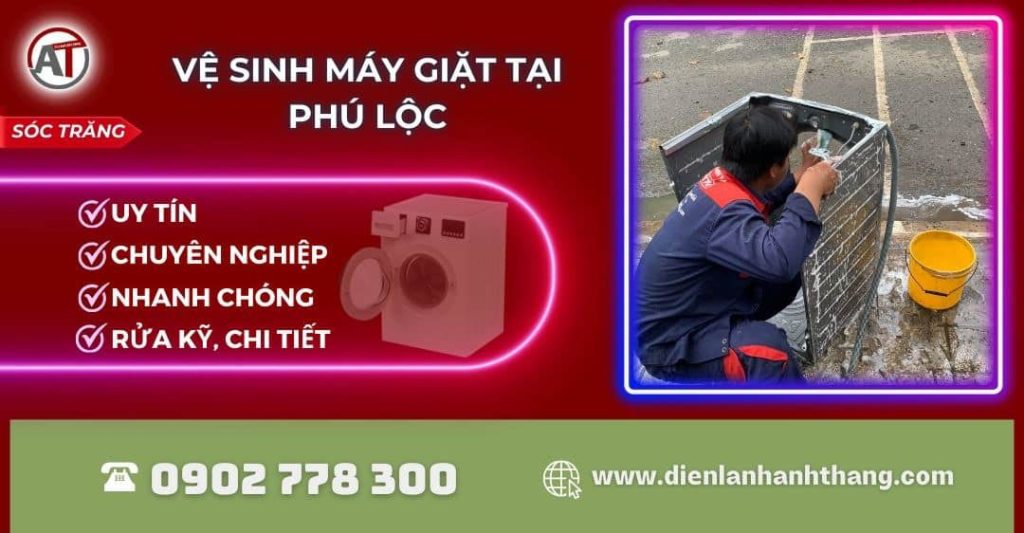 Vệ sinh máy giặt tại Phú Lộc Điện lạnh Anh Thắng