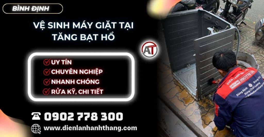 Vệ sinh máy giặt tại Tăng Bạt Hổ Điện lạnh Anh Thắng