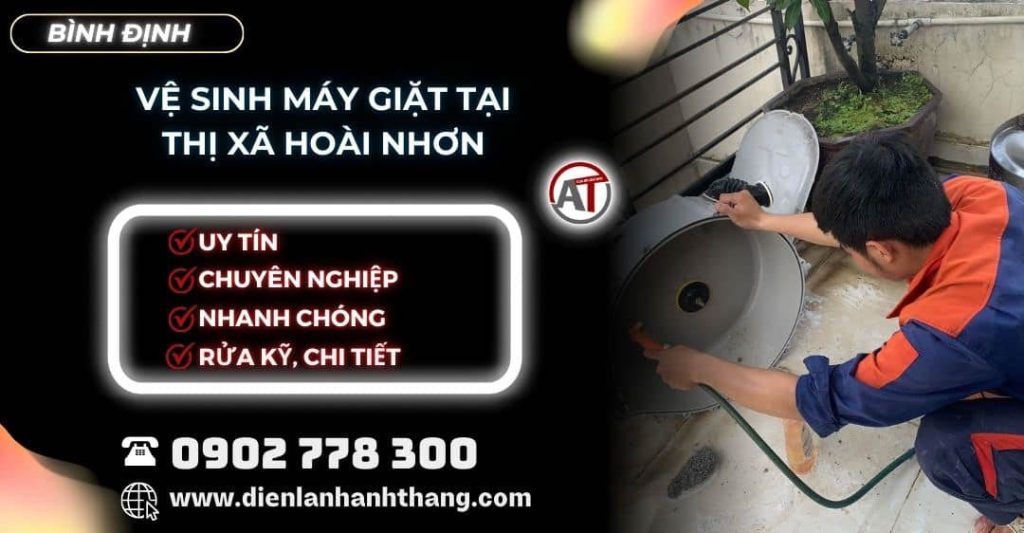Vệ sinh máy giặt tại Thị xã Hoài Nhơn Điện lạnh Anh Thắng